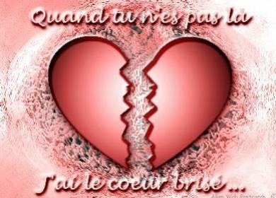 mon coeur est comme ça quand tu n'est pas avec moi!
